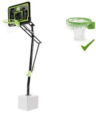 Basketbal -  NA PREKLAD - Basketbol estructura con tablero y canasta flexible Galaxy Inground basketball black edition Exit Toys Sujeción de acero al suelo ajustable en altura_0