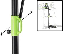 Košarka  - Košarkarski koš s tablo in fleksibilnim obročem Polestar portable basketball Exit Toys kovinska konstrukcija prenosljiv nastavljiva višina_0