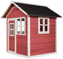 Drevené domčeky - Domček cédrový Loft 100 Red Exit Toys s vodeodolnou strechou červený_1