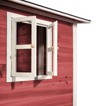 Drewniane domki - Domček cédrový Loft 100 Red Exit Toys s vodeodolnou strechou červený_2
