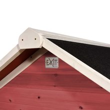 Drevené domčeky - Domček cédrový Loft 100 Red Exit Toys s vodeodolnou strechou červený_3