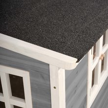 Dřevěné domečky - Domeček cedrový Loft 100 Grey Exit Toys s voděodolnou střechou šedý_3