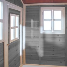Drewniane domki - Domček cédrový Loft 100 Grey Exit Toys s vodeodolnou strechou sivý_0