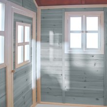 Drewniane domki - Domček cédrový Loft 100 Blue Exit Toys s vodeodolnou strechou modrý_1