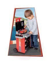 Kinderwerkstatt - Arbeitswagen Autos 2 Pit Stop Smoby mit mechanischer Bohrmaschine, McQueen-Auto und 25 Zubehörteilen_3