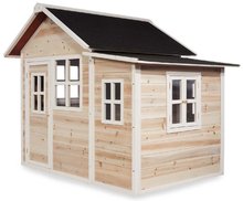 Dřevěné domečky - Domeček cedrový Loft 150 Natural Exit Toys velký s voděodolnou střechou přírodní_1