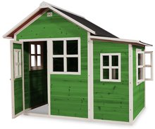 Kerti játszóházak fából - Házikó cédrusból Loft 150 Green Exit Toys tágas vízhatlan tetővel zöld_0
