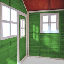 Drevené domčeky -  NA PREKLAD - Casa de Cedro Loft 150 Green Exit Toys gran con techo impermeable verde_1