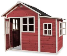 Drewniane domki - Domček cédrový Loft 150 Red Exit Toys veľký s vodeodolnou strechou červený_0