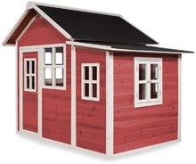 Dřevěné domečky - Domeček cedrový Loft 150 Red Exit Toys velký s voděodolnou střechou červený_1