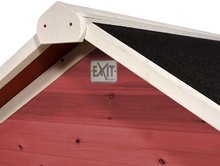 Drevené domčeky - Domček cédrový Loft 150 Red Exit Toys veľký s vodeodolnou strechou červený_3