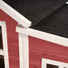 Dřevěné domečky - Domeček cedrový Loft 150 Red Exit Toys velký s voděodolnou střechou červený_1