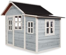 Drevené domčeky - Domček cédrový Loft 150 Blue Exit Toys veľký s vodeodolnou strechou modrý_1
