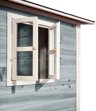 Dřevěné domečky - Domeček cedrový Loft 150 Blue Exit Toys velký s voděodolnou střechou modrý_2