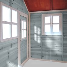 Drevené domčeky -  NA PREKLAD - Casa de cedro Loft 150 Blue Exit Toys grande con techo impermeable azul_2