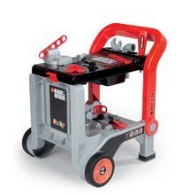 Pracovná detská dielňa - Pracovný vozík Black&Decker Devil Workmate 3v1 Smoby s náradím a 18 doplnkami_2