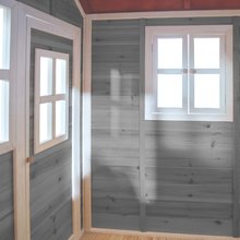 Drewniane domki - Domček cédrový na pilieroch Loft 300 Grey Exit Toys s vodeodolnou strechou a šmykľavkou sivý_2