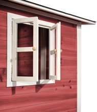 Drewniane domki - Domek cedrowy na filarach Loft 500 Red Exit Toys z wodoodpornym dachem piaskownicą i 1,75 m zjeżdżalnią czerwony_3