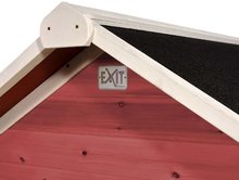 Căsuțe din lemn - Căsuță din cedru pe piloni Loft 500 Red Exit Toys cu acoperiș impermeabil nisipar și tobogan de 1,75 m roșie_0