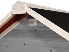 Căsuțe din lemn - Căsuță din cedru pe piloni Loft 500 Grey Exit Toys cu acoperiș impermeabil nisipar și tobogan de 1,75 m gri_0