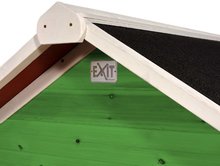 Drevené domčeky - Domček cédrový na pilieroch Loft 700 Green Exit Toys s vodeodolnou strechou pieskoviskom a 2,28 m šmykľavkou zelený_0