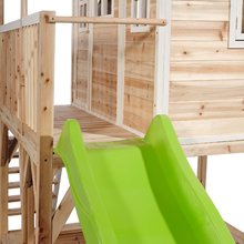 Drevené domčeky - Domček cédrový na pilieroch Loft 750 Natural Exit Toys veľký s vodeodolnou strechou pieskoviskom a 2,28 m šmykľavkou prírodný_3