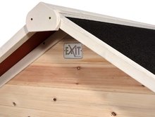 Dřevěné domečky - Domeček cedrový na pilířích Loft 750 Natural Exit Toys velký s voděodolnou střechou pískovištěm a 2,28 m skluzavkou přírodní_1