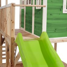 Dřevěné domečky - Domeček cedrový na pilířích Loft 750 Green Exit Toys velký s voděodolnou střechou pískovištěm a 2,28 m skluzavkou zelený_3