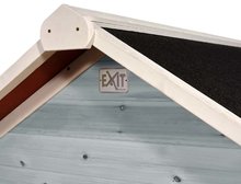 Lesene hišice - Hišica iz cedre na stebrih Loft 750 Blue Exit Toys velika z vodoodporno streho in peskovnikom ter 2,28 m toboganom modra_1