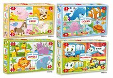 Puzzle pre najmenších - Puzzle Junior Farm 4 Domáce zvieratká Dohány 6-9-12-16 dielov od 24 mes_0