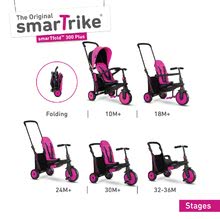 Tricikli za djecu od 10 mjeseci - Tricikl sklopivi smarTfold 6u1 smarTrike 300 Plus TouchSteering kompaktni s EVA kotačima ružičasti od 10 mjeseci_3