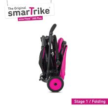 Tricikli od 10. meseca - Zložljiv tricikel smarTfold 6v1 smarTrike 300 Plus TouchSteering kompakten z EVA kolesi rožnati od 10 mes_0