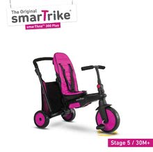 Tricikli od 10. meseca - Zložljiv tricikel smarTfold 6v1 smarTrike 300 Plus TouchSteering kompakten z EVA kolesi rožnati od 10 mes_3