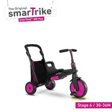 Tricikli od 10. meseca - Zložljiv tricikel smarTfold 6v1 smarTrike 300 Plus TouchSteering kompakten z EVA kolesi rožnati od 10 mes_4