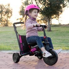 Trojkolky od 10 mesiacov - Trojkolka skladacia smarTfold 400S Pink 6v1 smarTrike TouchSteering ružová kompaktná s EVA kolesami od 9 mes_1