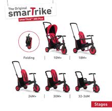 Tricikli za djecu od 10 mjeseci - Tricikl sklopivi smarTfold 6u1 smarTrike 300 Plus TouchSteering kompaktni s EVA kotačima crveni od 10 mjeseci_0