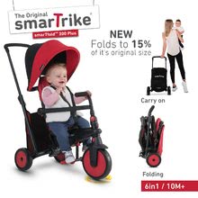 Tricikli za djecu od 10 mjeseci - Tricikl sklopivi smarTfold 6u1 smarTrike 300 Plus TouchSteering kompaktni s EVA kotačima crveni od 10 mjeseci_6
