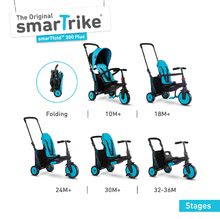 Tricikli za djecu od 10 mjeseci - Tricikl sklopivi smarTfold 6u1 smarTrike 300 Plus TouchSteering kompaktni s EVA kotačima plavi od 10 mjeseci_0