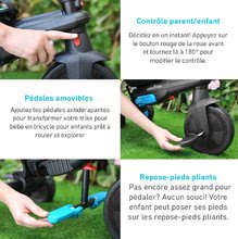 Triciclete de la 10 luni - Tricicletă pliabilă smarTfold 400 S Blue 6în1 smarTrike Touch Steering albastru cu roți compacte EVA de la 9 luni_3