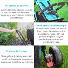 Triciclete de la 10 luni - Tricicletă pliabilă smarTfold 400 S Blue 6în1 smarTrike Touch Steering albastru cu roți compacte EVA de la 9 luni_4