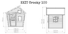 Kerti játszóházak fából - Házikó cédrusból Crooky 100 Exit Toys vízhatlan tetővel szürkés-bézs_0