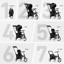 Kinderdreiräder ab 6 Monaten - Dreirad und Kinderwagen STR5 Black & White 7in1 smarTrike mit Klappsitz TouchSteering mit EVA-Rädern ab 9 Monaten_2