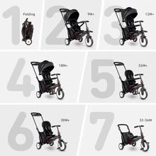 Triciclete de la 6 luni - Tricicletă și cărucior pliabil STR5 Black&White 7în1 smarTrike cu scaun rabatabil TouchSteering și roți EVA de la 6 luni_2