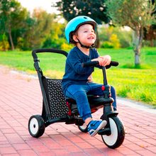 Rowerki trójkołowe od 6 miesiąca - Rowerek trójkołowy i wózek składany STR5 Black&White 7w1 smarTrike z regulowanym fotelikiem TouchSteering i kołami EVA  od 9 m-ca_3