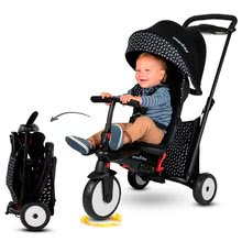 Kinderdreiräder ab 6 Monaten - Dreirad und Kinderwagen STR5 Black & White 7in1 smarTrike mit Klappsitz TouchSteering mit EVA-Rädern ab 9 Monaten_0