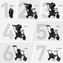 Tricicli dai 10 mesi - Triciclo pieghevole smarTfold 600S Black&White 7v1 smarTrike TouchSteering di lusso imbottito con ruote EVA a partire da 9 mesi_8