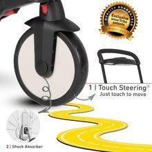 Trojkolky od 10 mesiacov - Trojkolka skladacia smarTfold 7v1 500 Stroller Melange smarTrike TouchSteering červená polstrovaná s EVA kolesami od 9 mesiacov ako kočík_0