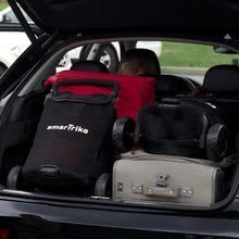 Trojkolky od 10 mesiacov - Trojkolka skladacia smarTfold 7v1 500 Stroller Melange smarTrike TouchSteering červená polstrovaná s EVA kolesami od 9 mesiacov ako kočík_6