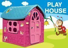 Domečky pro děti - Zahradní domeček s včelkou na střeše Dohány růžový od 24 měsíců_3