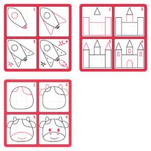 Crtanje i slikanje - Didaktička igra ploča Crtaj i briši Dohány plava – Učimo crtati pomoću slika_3